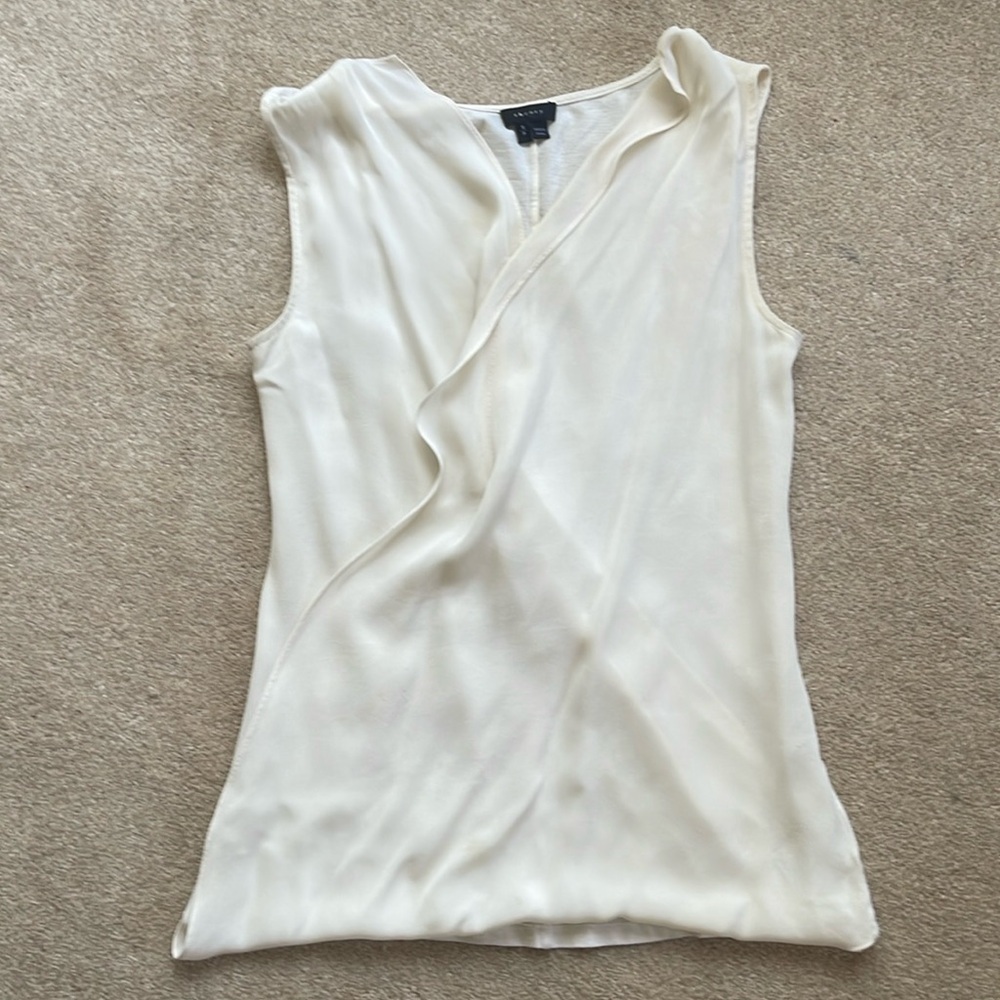 Theory cream dress sleeveless top